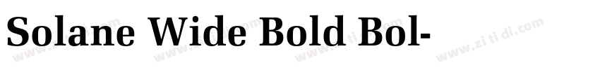 Solane Wide Bold Bol字体转换